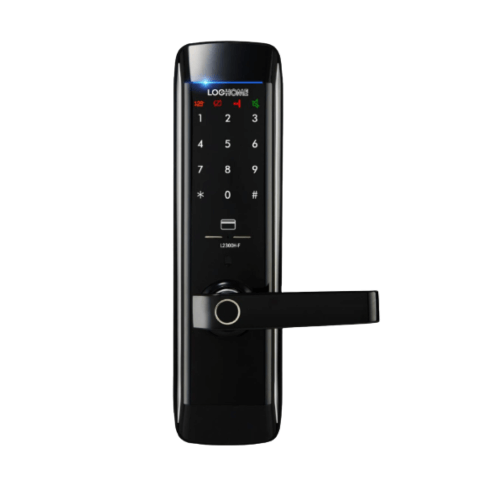 กลอนดิจิตอล LOCKHOME รุ่น MORTISE FG SERIES สีดำ ระบบสแกนนิ้ว ประตูบานผลัก สำหรับบ้านและออฟฟิศ
